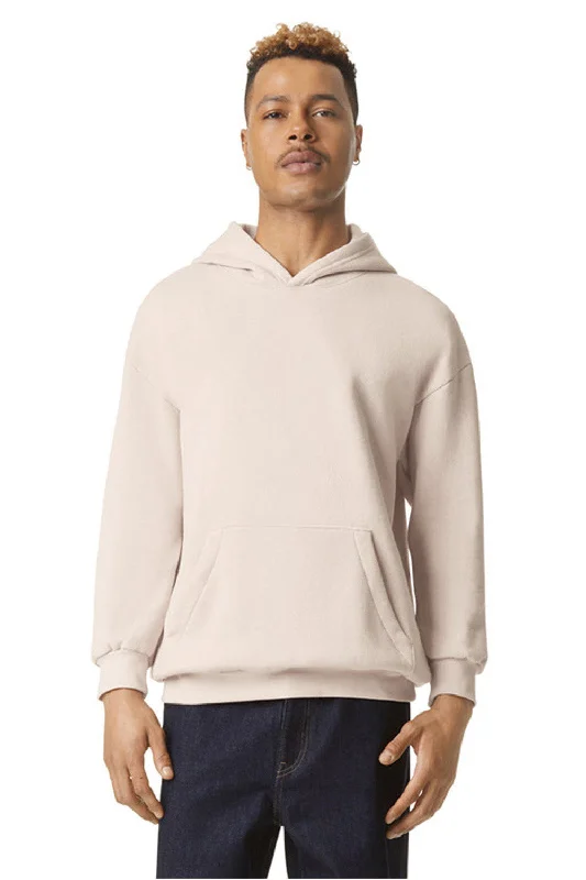 men's fashion hoodies -American Apparel Mens ReFlex Fleece Hooded Sweatshirt Hoodie w/ Pouch Pocket - Bone