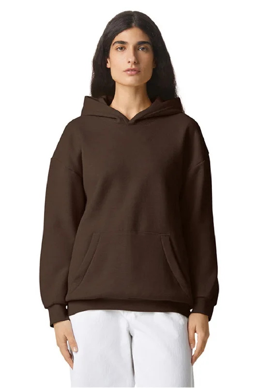 men's hoodies for outdoor activities -American Apparel Mens ReFlex Fleece Hooded Sweatshirt Hoodie w/ Pouch Pocket - Brown