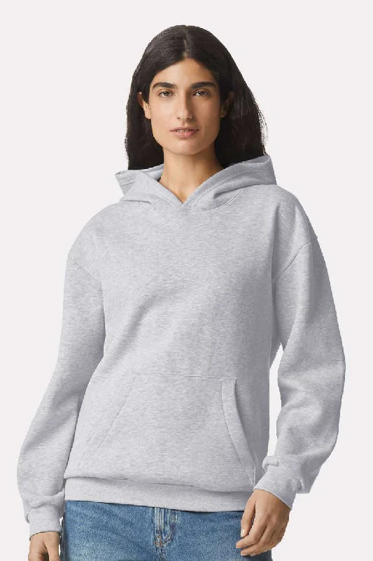 graphic hoodies for men -American Apparel Mens ReFlex Fleece Hooded Sweatshirt Hoodie w/ Pouch Pocket - Heather Grey