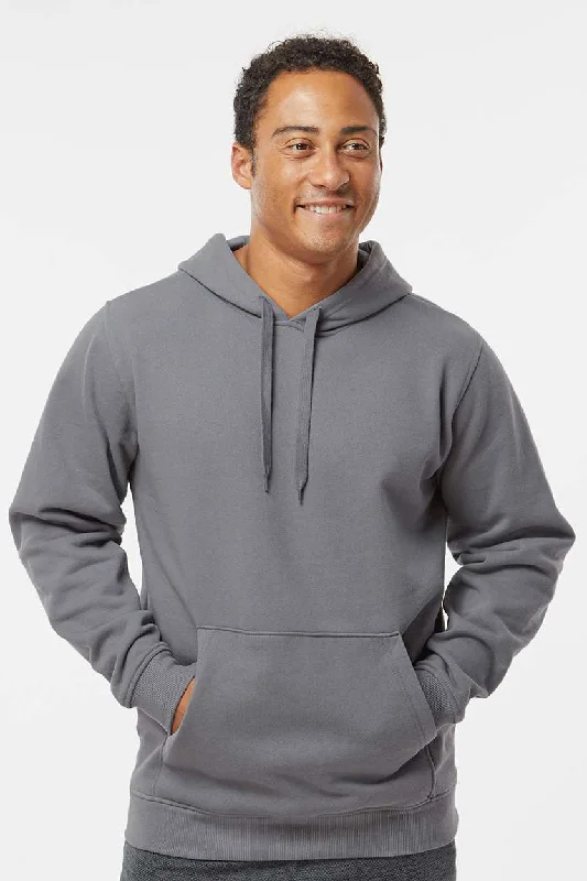 comfortable hoodies for men -Augusta Sportswear Mens Fleece Hooded Sweatshirt Hoodie w/ Pouch Pocket - Graphite Grey