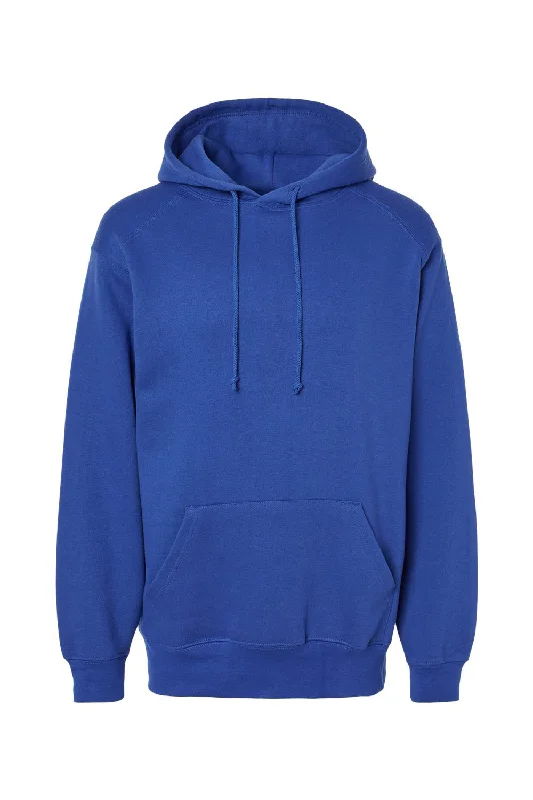 stylish sweatshirts for men -Badger Mens Hooded Sweatshirt Hoodie w/ Pouch Pocket - Royal Blue