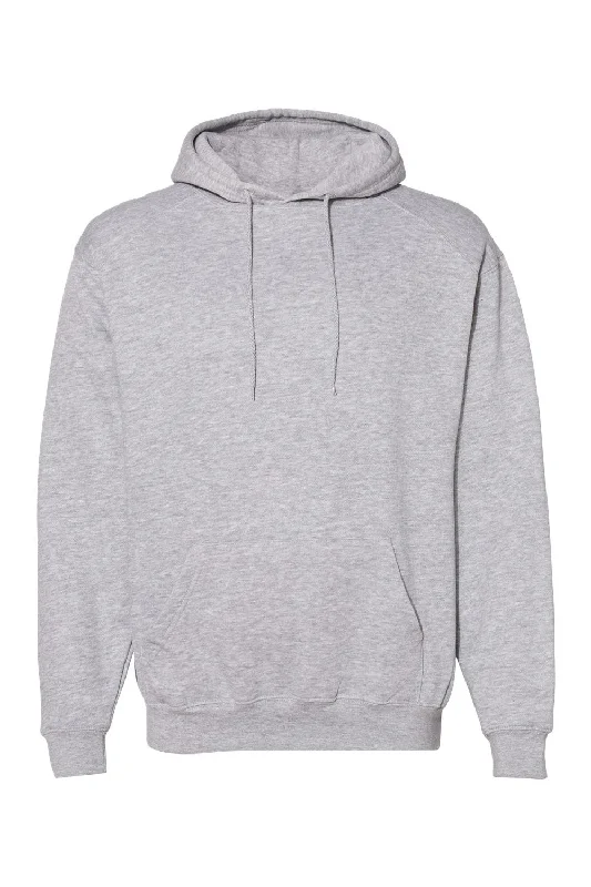 men's comfortable sweatshirts -C2 Sport Mens Hooded Sweatshirt Hoodie w/ Pouch Pocket - Oxford Grey