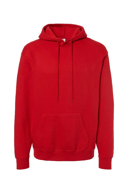 hoodies with slogans for men -C2 Sport Mens Hooded Sweatshirt Hoodie w/ Pouch Pocket - Red