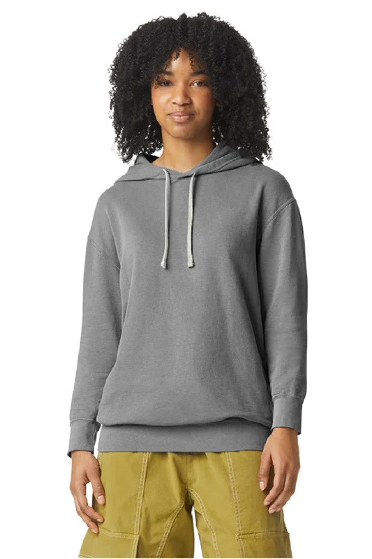 luxury hoodies for men -Comfort Colors Mens Garment Dyed Fleece Hooded Sweatshirt Hoodie - Grey