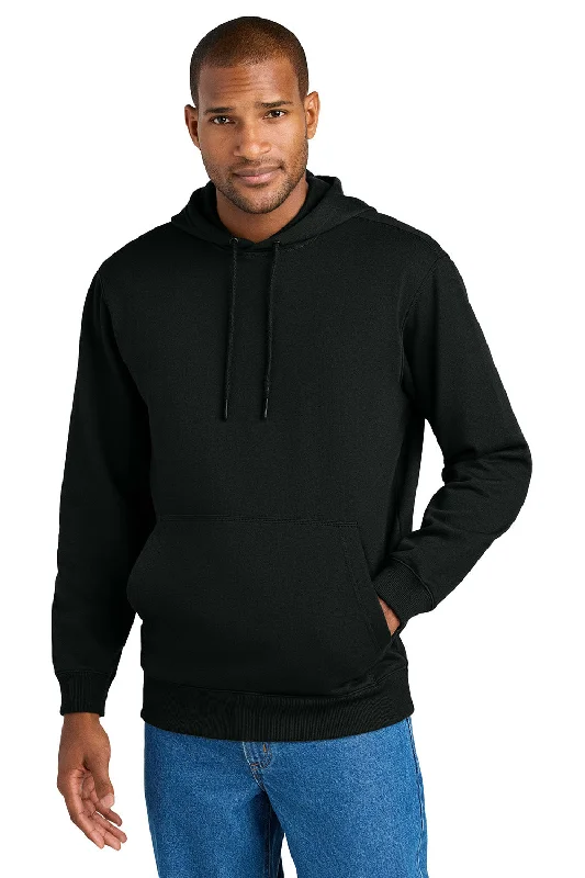 modern hoodies for men -CornerStone Mens Tough Fleece Hooded Sweatshirt Hoodie w/ Pouch Pocket - Black - New