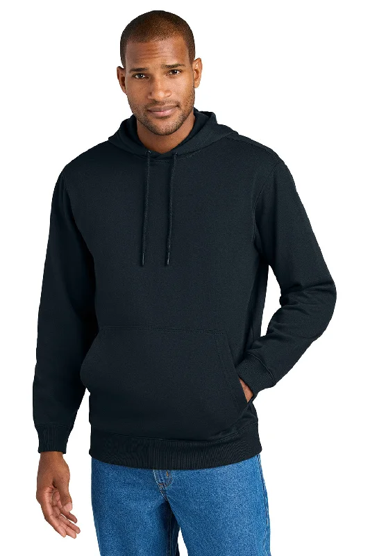 workout hoodies for men -CornerStone Mens Tough Fleece Hooded Sweatshirt Hoodie w/ Pouch Pocket - Navy Blue - New