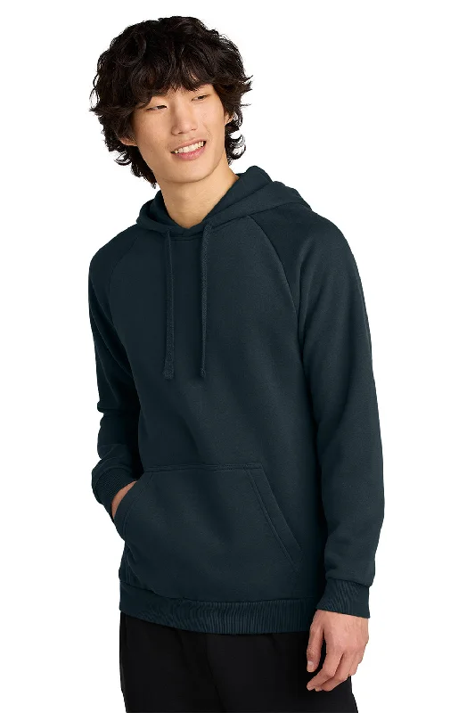 men's hoodies for casual wear -District Mens Cloud Fleece Hooded Sweatshirt Hoodie w/ Pouch Pocket - New Navy Blue - New