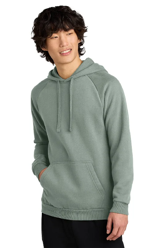 hoodie sweatshirts for men -District Mens Cloud Fleece Hooded Sweatshirt Hoodie w/ Pouch Pocket - Slate Green - New