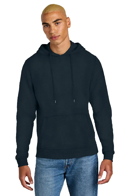 men's trendy hoodies -District Mens Perfect Tri Fleece Hooded Sweatshirt Hoodie w/ Pouch Pocket - New Navy Blue