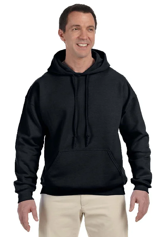 men's fleece-lined sweatshirts -Gildan Mens DryBlend Moisture Wicking Hooded Sweatshirt Hoodie w/ Pouch Pocket - Black