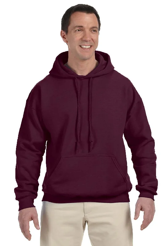 luxury hoodies for men -Gildan Mens DryBlend Moisture Wicking Hooded Sweatshirt Hoodie w/ Pouch Pocket - Maroon