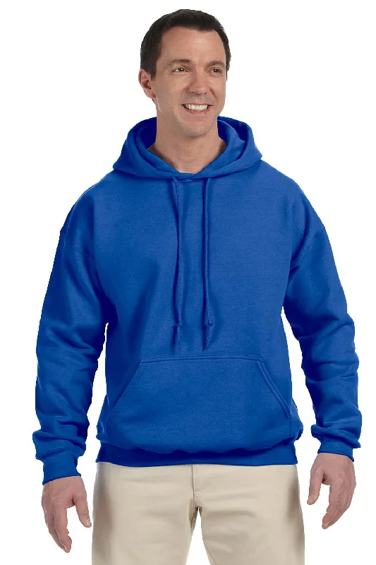 eco-friendly hoodies for men -Gildan Mens DryBlend Moisture Wicking Hooded Sweatshirt Hoodie w/ Pouch Pocket - Royal Blue