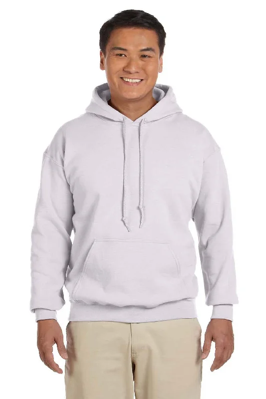 cool sweatshirts for men -Gildan Mens Pill Resistant Hooded Sweatshirt Hoodie w/ Pouch Pocket - Ash Grey