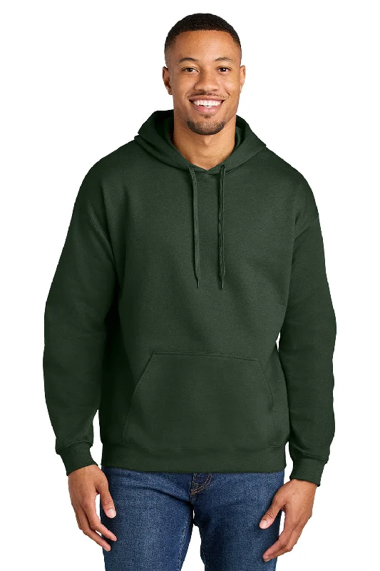 fleece hoodies for men -Gildan Mens Softstyle Hooded Sweatshirt Hoodie w/ Pouch Pocket - Forest Green