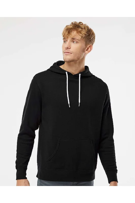 sports sweatshirts for men -Independent Trading Co. Mens Hooded Sweatshirt Hoodie w/ Pouch Pocket - Black