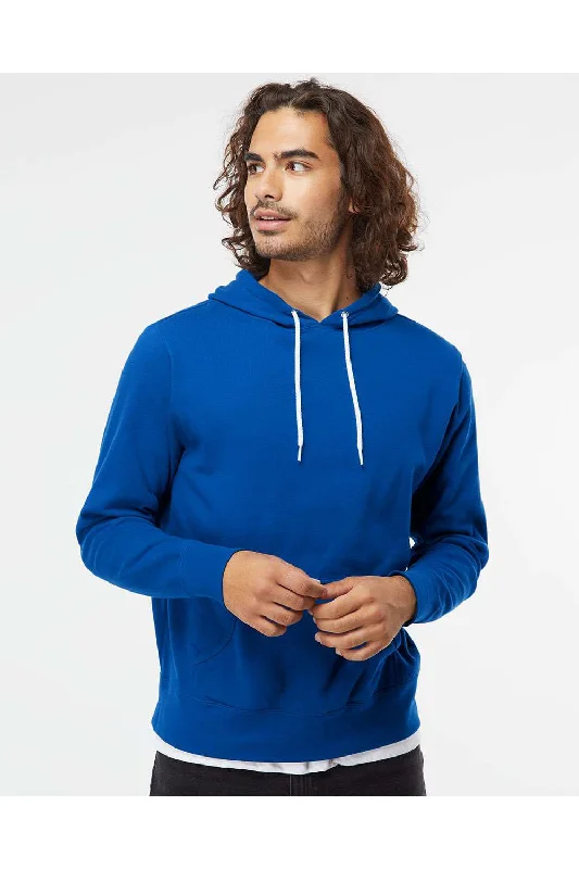 comfortable workout hoodies -Independent Trading Co. Mens Hooded Sweatshirt Hoodie w/ Pouch Pocket - Cobalt Blue