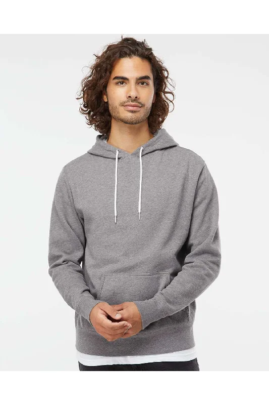 eco-friendly sweatshirts for men -Independent Trading Co. Mens Hooded Sweatshirt Hoodie w/ Pouch Pocket - Heather Gunmetal Grey