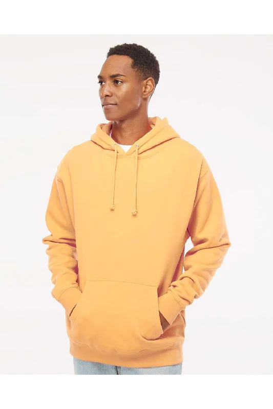 athletic-inspired sweatshirts for men -Independent Trading Co. Mens Hooded Sweatshirt Hoodie w/ Pouch Pocket - Peach