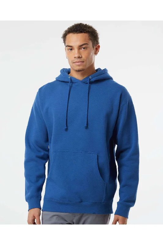 men's hoodies for fall -Independent Trading Co. Mens Hooded Sweatshirt Hoodie w/ Pouch Pocket - Royal Blue