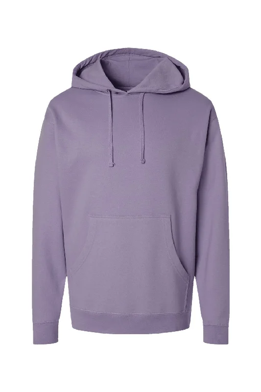 men's hoodies for fall -Independent Trading Co. Mens Hooded Sweatshirt Hoodie w/ Pouch Pocket - Plum Purple