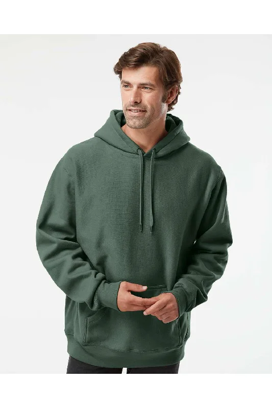 fashion sweatshirts for men -Independent Trading Co. Mens Legend Hooded Sweatshirt Hoodie w/ Pouch Pocket - Alpine Green