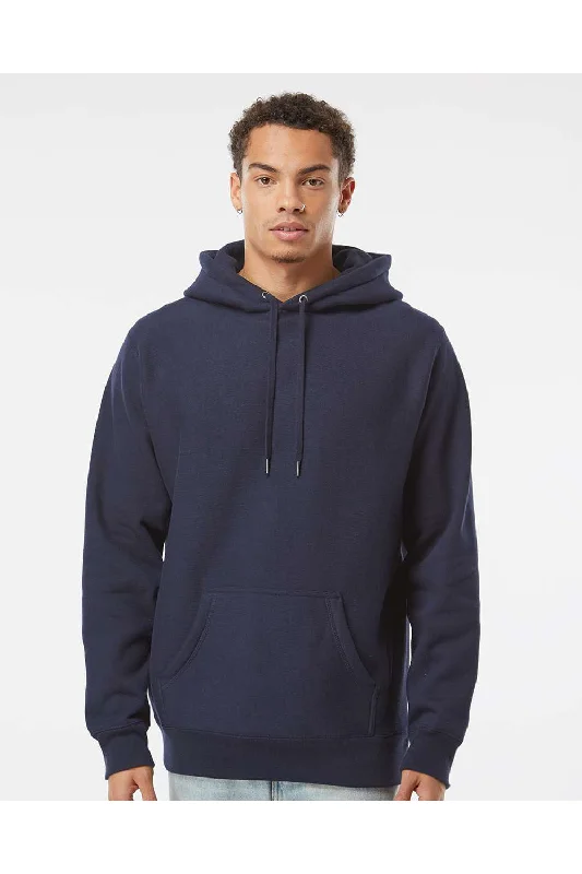 luxury hoodies for men -Independent Trading Co. Mens Legend Hooded Sweatshirt Hoodie w/ Pouch Pocket - Classic Navy Blue