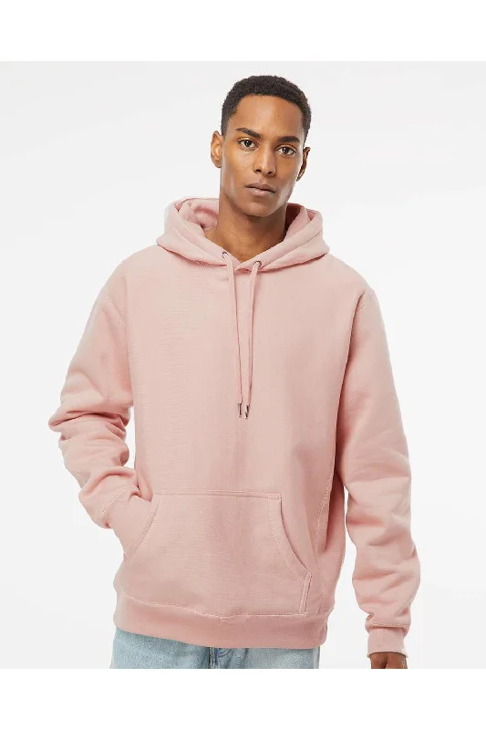 eco-friendly hoodies for men -Independent Trading Co. Mens Legend Hooded Sweatshirt Hoodie w/ Pouch Pocket - Dusty Pink