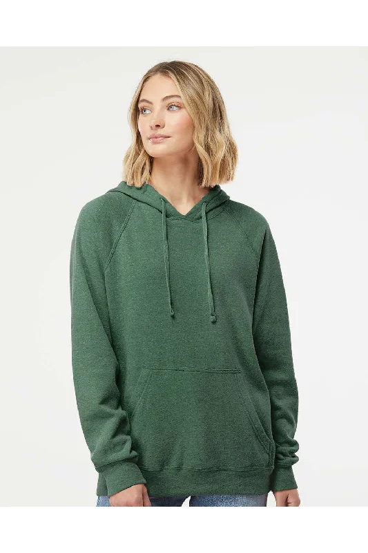 cotton hoodies for men -Independent Trading Co. Mens Special Blend Raglan Hooded Sweatshirt Hoodie w/ Pouch Pocket - Moss Green