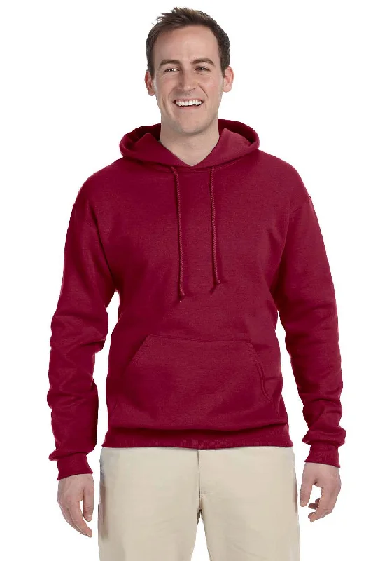 men's hoodies for outdoor activities -Jerzees Mens NuBlend Pill Resistant Fleece Hooded Sweatshirt Hoodie w/ Pouch Pocket - Cardinal Red