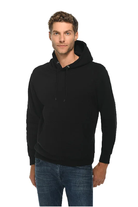 men's hoodies for winter -Lane Seven Mens Premium Hooded Sweatshirt Hoodie w/ Pouch Pocket - Black