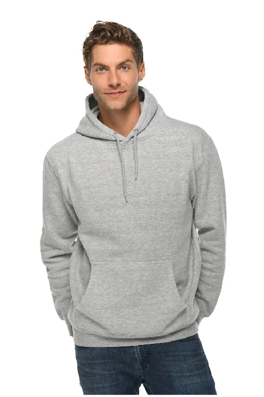 trendy hoodie sweatshirts -Lane Seven Mens Premium Hooded Sweatshirt Hoodie w/ Pouch Pocket - Heather Grey