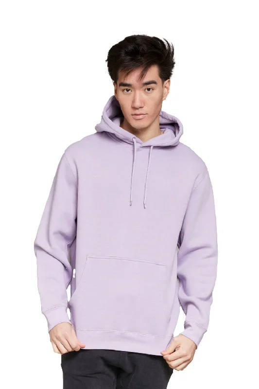 fashionable men's sweatshirts -Lane Seven Mens Premium Hooded Sweatshirt Hoodie w/ Pouch Pocket - Lilac Purple