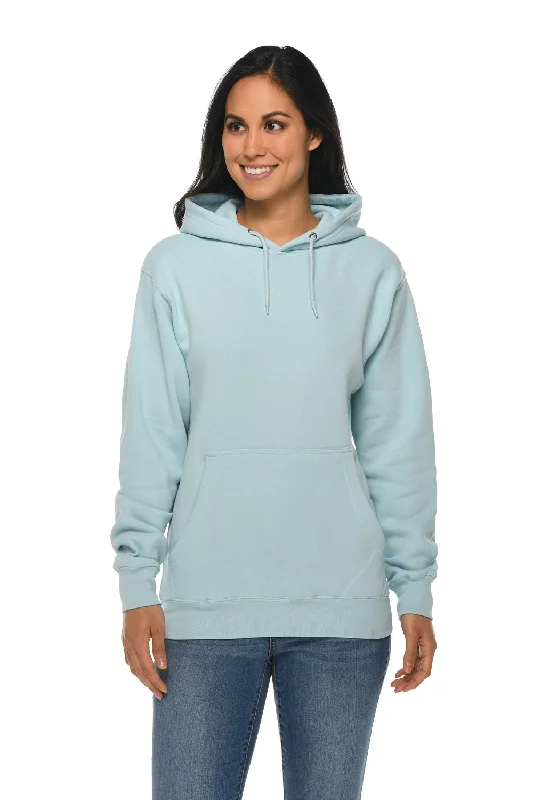 zip-up sweatshirts for men -Lane Seven Mens Premium Hooded Sweatshirt Hoodie w/ Pouch Pocket - Mist Blue