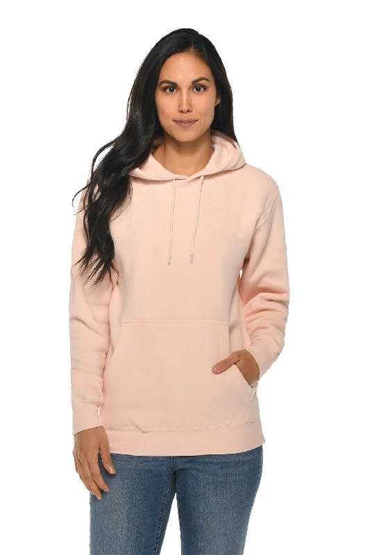 men's graphic sweatshirts -Lane Seven Mens Premium Hooded Sweatshirt Hoodie w/ Pouch Pocket - Pale Pink