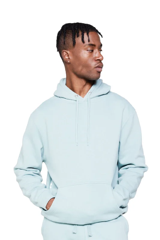 stylish hoodies for men -Lane Seven Mens Premium Hooded Sweatshirt Hoodie w/ Pouch Pocket - Seafoam Blue