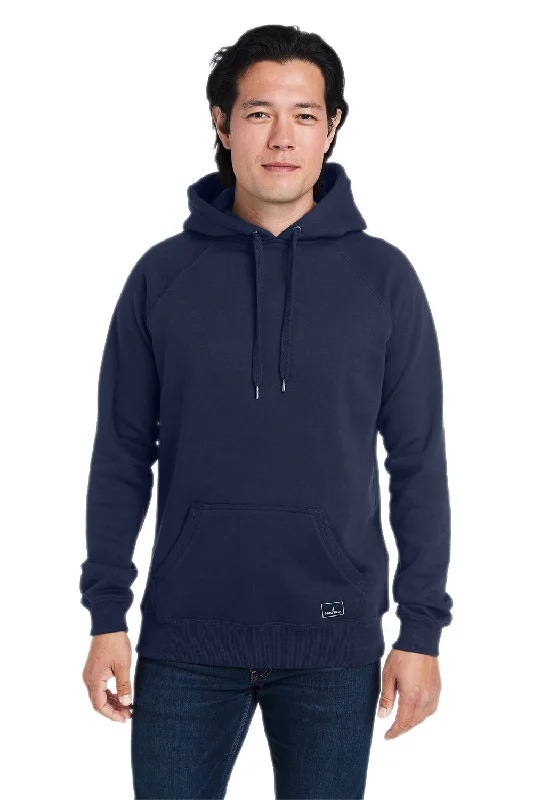 men's oversized sweatshirts for layering -Nautica Mens Anchor Fleece Hooded Sweatshirt Hoodie w/ Pouch Pocket - Navy Blue