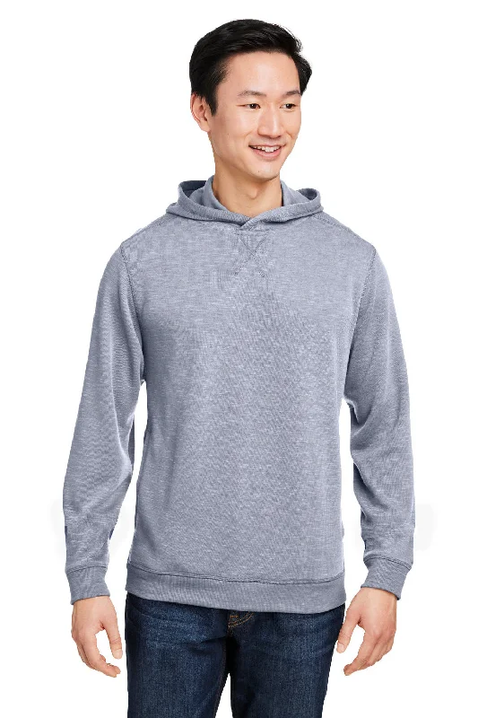 men's hoodies with pockets -Nautica Mens Sun Surfer Supreme Hooded Sweatshirt Hoodie w/ Pockets - Vintage Pebble Grey