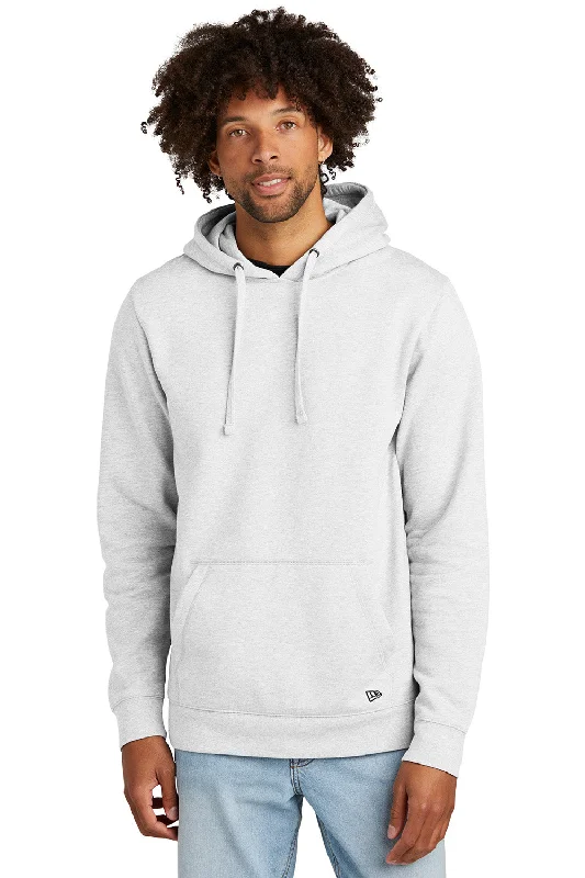 workout sweatshirts for men -New Era Mens Comeback Fleece Hooded Sweatshirt Hoodie w/ Pouch Pocket - Ash Grey