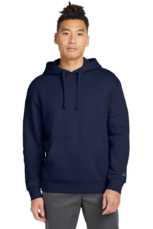 men's hoodies for gym -New Era Mens Heritage Fleece Hooded Sweatshirt Hoodie w/ Pouch Pocket - True Navy Blue - New