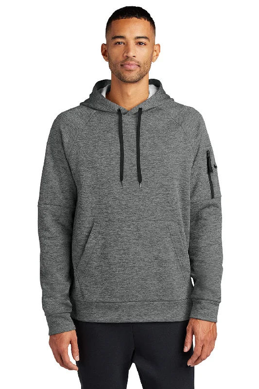 casual hoodies for men -Nike Mens Therma-Fit Fleece Hooded Sweatshirt Hoodie w/ Pouch Pocket - Heather Charcoal Grey - New