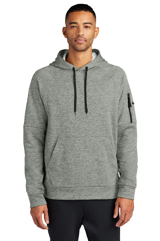 men's hoodies for winter -Nike Mens Therma-Fit Fleece Hooded Sweatshirt Hoodie w/ Pouch Pocket - Heather Dark Grey - New