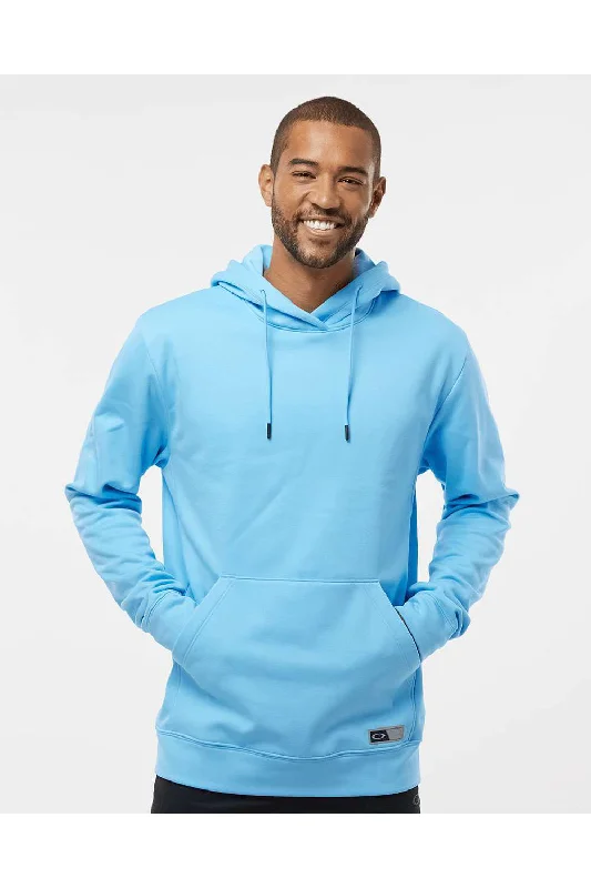 luxury hoodies for men -Oakley Mens Team Issue Hydrolix Hooded Sweatshirt Hoodie w/ Pouch Pocket - Carolina Blue