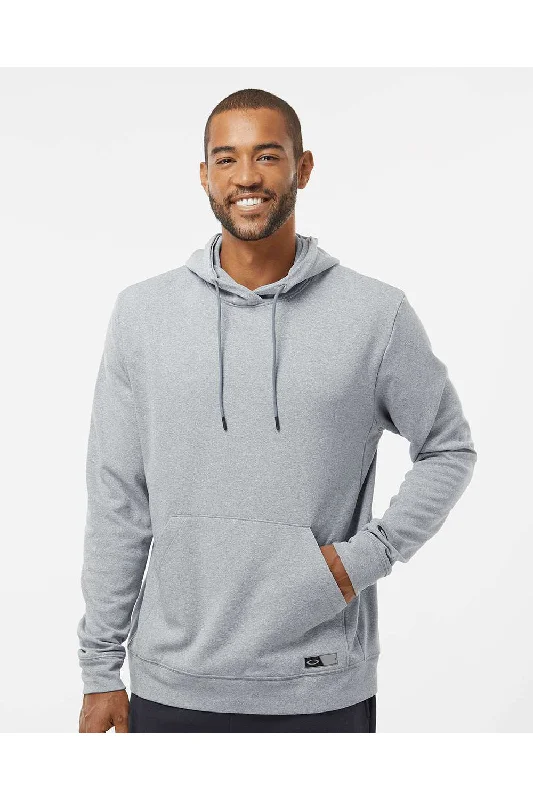 men's hoodies with logo -Oakley Mens Team Issue Hydrolix Hooded Sweatshirt Hoodie w/ Pouch Pocket - Heather Granite Grey