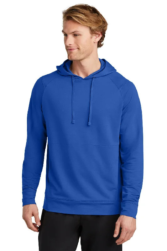 high-quality sweatshirts for men -Sport-Tek Mens Flex Fleece Moisture Wicking Hooded Sweatshirt Hoodie w/ Pockets - True Royal Blue