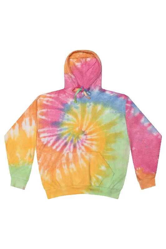 men's fleece sweatshirts -Tie-Dye Mens Cloud Hooded Sweatshirt Hoodie w/ Pouch Pocket - Eternity