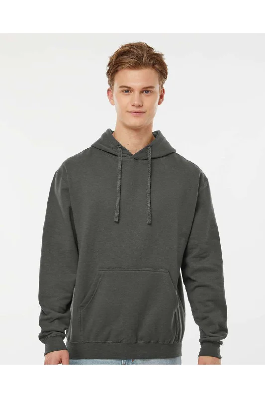 men's hoodies for outdoor activities -Tultex Mens Fleece Hooded Sweatshirt Hoodie w/ Pouch Pocket - Charcoal Grey