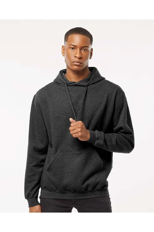 men's hoodie sweatshirt -Tultex Mens Fleece Hooded Sweatshirt Hoodie w/ Pouch Pocket - Heather Graphite Grey