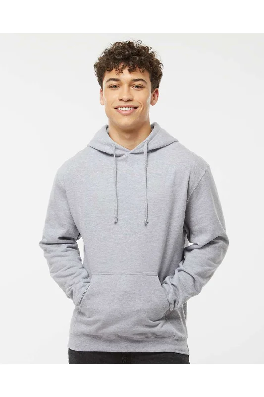 men's fleece sweatshirts -Tultex Mens Fleece Hooded Sweatshirt Hoodie w/ Pouch Pocket - Heather Grey