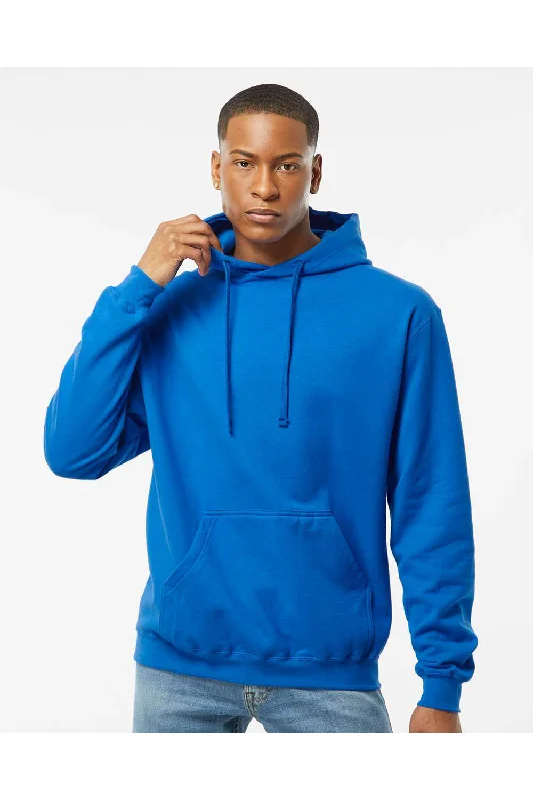 oversized hoodies for men -Tultex Mens Fleece Hooded Sweatshirt Hoodie w/ Pouch Pocket - Royal Blue